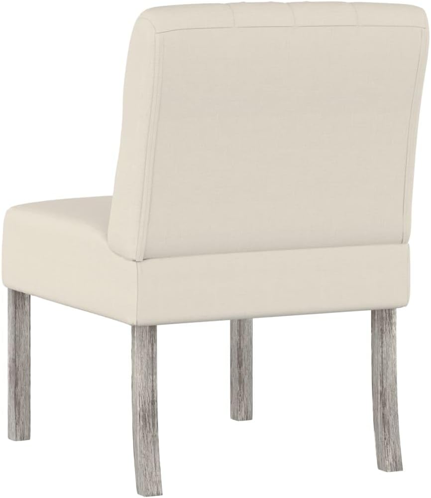 Slipper Chair Linen Button Design Bedroom Chair Lounge Chair Living Room Chair Suitable for Terrace, Living Room, Bedroom.