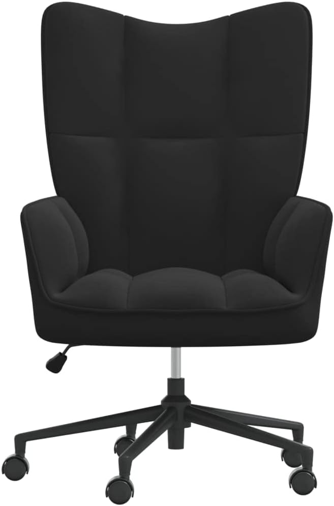 Accent Chair Arm Chair Living Room Chairs,Sleeper Sofa Relaxing Chair Black Velvet,for Apartment Living and Home Office