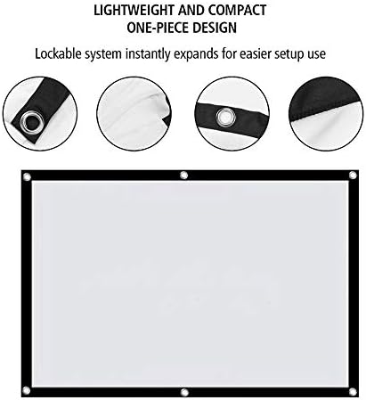 Thickened Portable 100 120 inch 16:9 Projector Screen Wall Mounted Screen for Projector Home Cinema Projection Screen (Size : 120 inch)