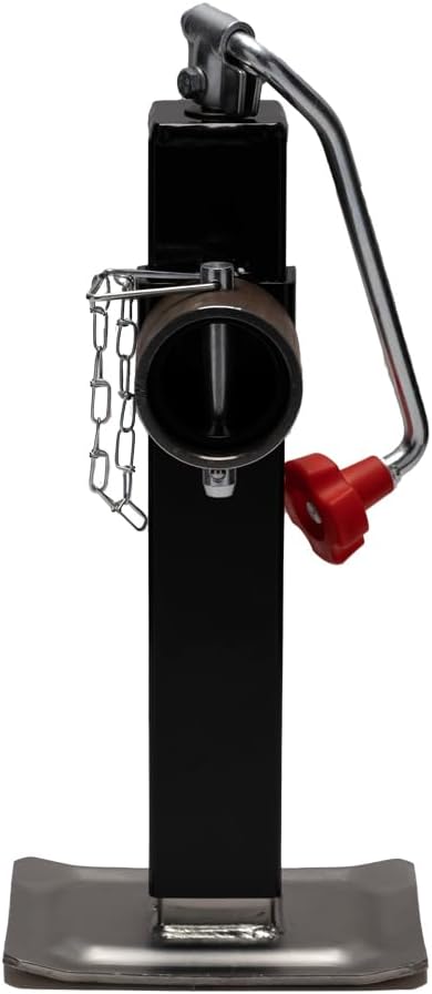 Bastion Distribution Top-Wind Bolt On Jack | 2000lb Capacity | Heavy Duty | Adjustable Drop Leg | Trailer Stabilizing Jack for RVs, Campers & Trailers | BD-TW-2000-SM