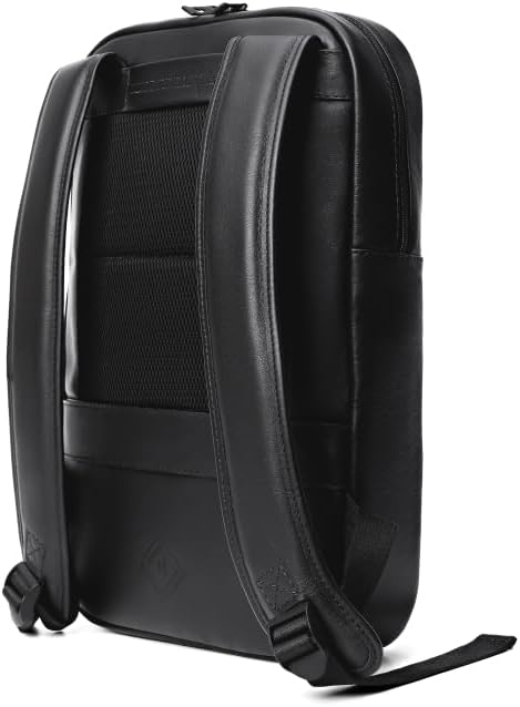 Slim Workplace Leather Backpack NW108 (Black)