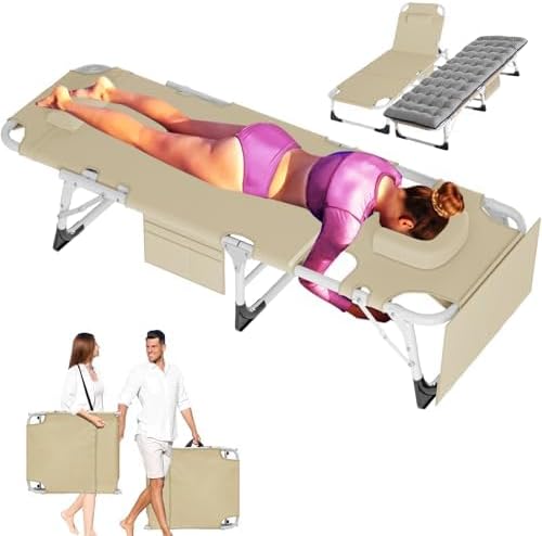 ABORON Chaise Lounge Chair,5 Positions Padded Outdoor Tanning Chair,Heavy Duty Portable Lounge Chair for Outdoor Sunbathing Patio Pool Lawn Deck Poolside,Support up to 440 Lbs