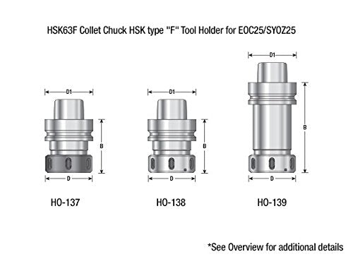 Amana Tool - 63mm Hsk Tool Holder (HO-136), Industrial Grade