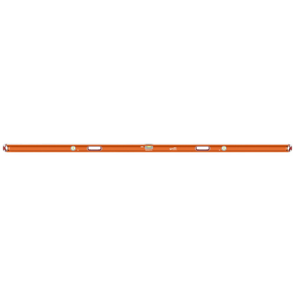 Swanson Tool Co SVB78M 78 inch Savage Magnetic Anodized Aluminum Box Beam Level with Gelshock End Caps and 3 Bubble Vials for 0°/90°/45° Measurements—Contractor Series