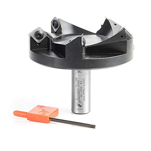 Amana Tool RC-2267 CNC Spoilboard Surfacing Router Bit Rabbeting Slab Leveling Surface Planer 1-3/4 Dia x 3/4 x 1/2 Shank 3 Wing/Flute