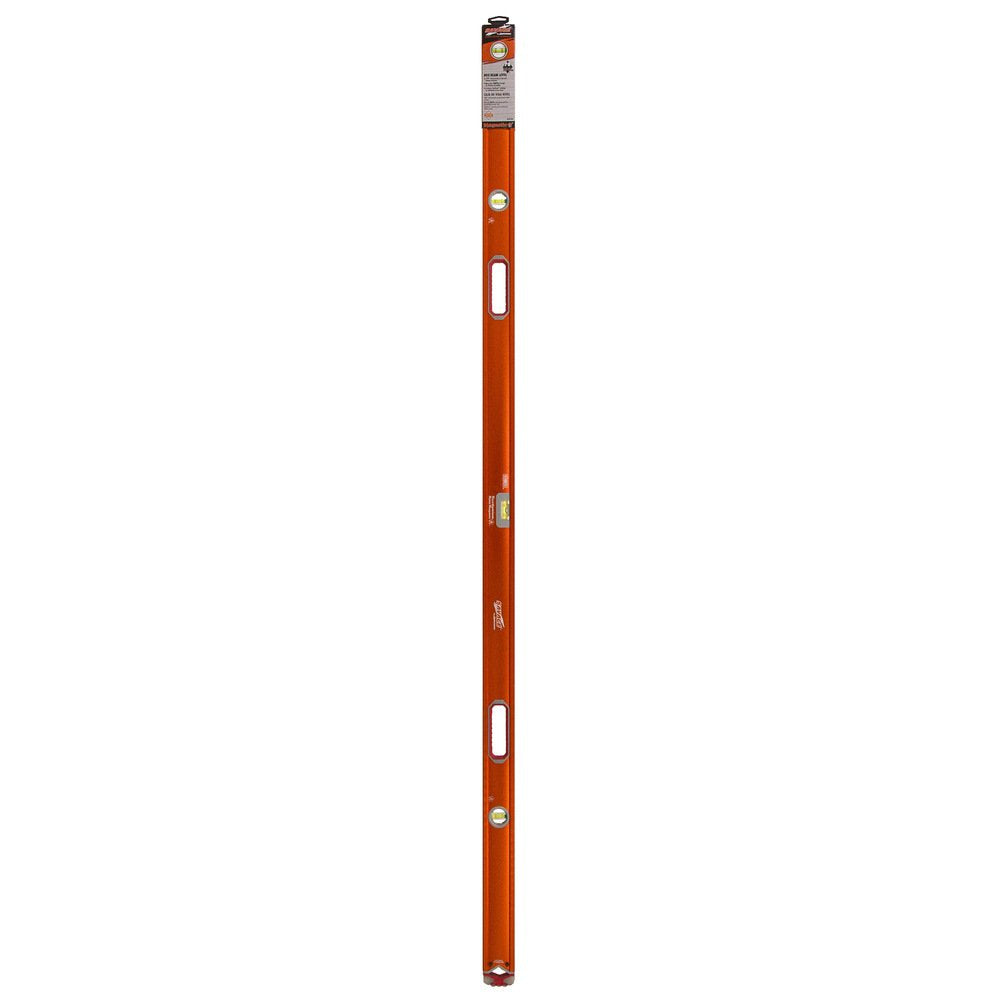 Swanson Tool Co SVB78M 78 inch Savage Magnetic Anodized Aluminum Box Beam Level with Gelshock End Caps and 3 Bubble Vials for 0°/90°/45° Measurements—Contractor Series