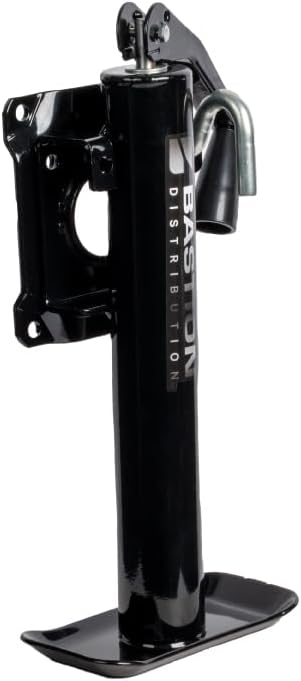 Bastion Distribution Top-Wind Bolt On Jack | 2000lb Capacity | Heavy Duty | Adjustable Drop Leg | Trailer Stabilizing Jack for RVs, Campers & Trailers | BD-TW-2000-SM