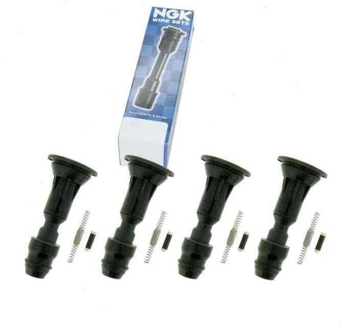 4 pc NGK Ignition Coil Boots compatible with Pontiac G6 2.4L L4 2006-2010