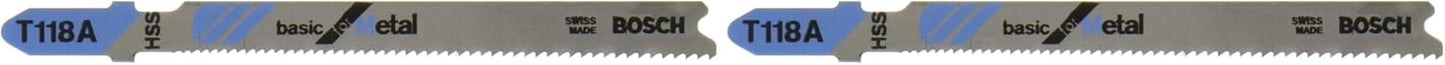Bosch T318A100 100-Piece 5-1/4 In. 24 TPI Basic for Metal T-Shank Jig Saw Blades