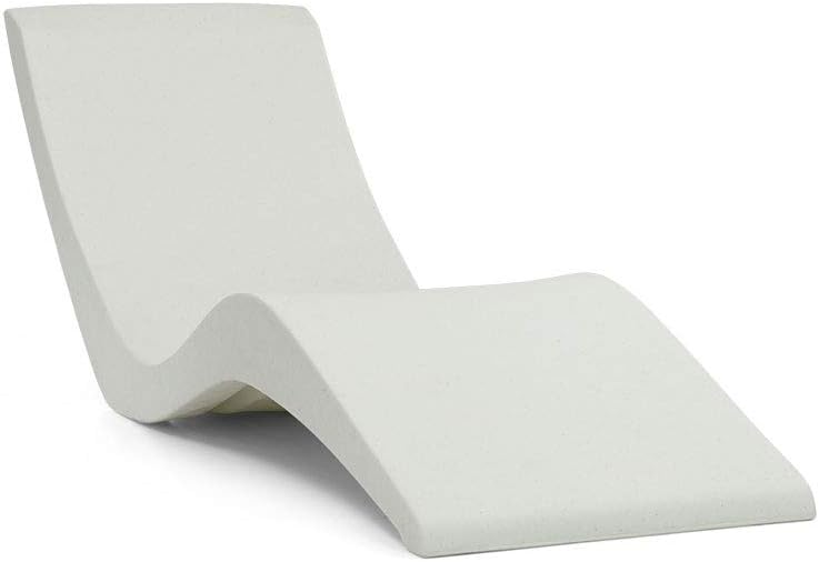 Aqua Outdoors Pool Chaise Lounge Chairs for Ledge & Shelf, Water-Weighted Pool Lounger for Depths Up to 9”, No Screw Plugs & Tools Needed, White Granite Ledge Lounger, Set of 2