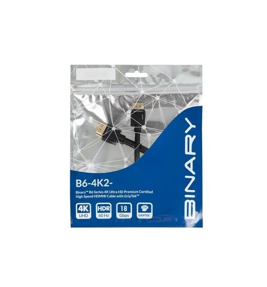 B6-4K2-3-20BOX B6 Series 4K Ultra HD Premium Certified High-Speed HDMI Cable, 3m (9.8ft), 20-Pack Truck-Pack Bulk