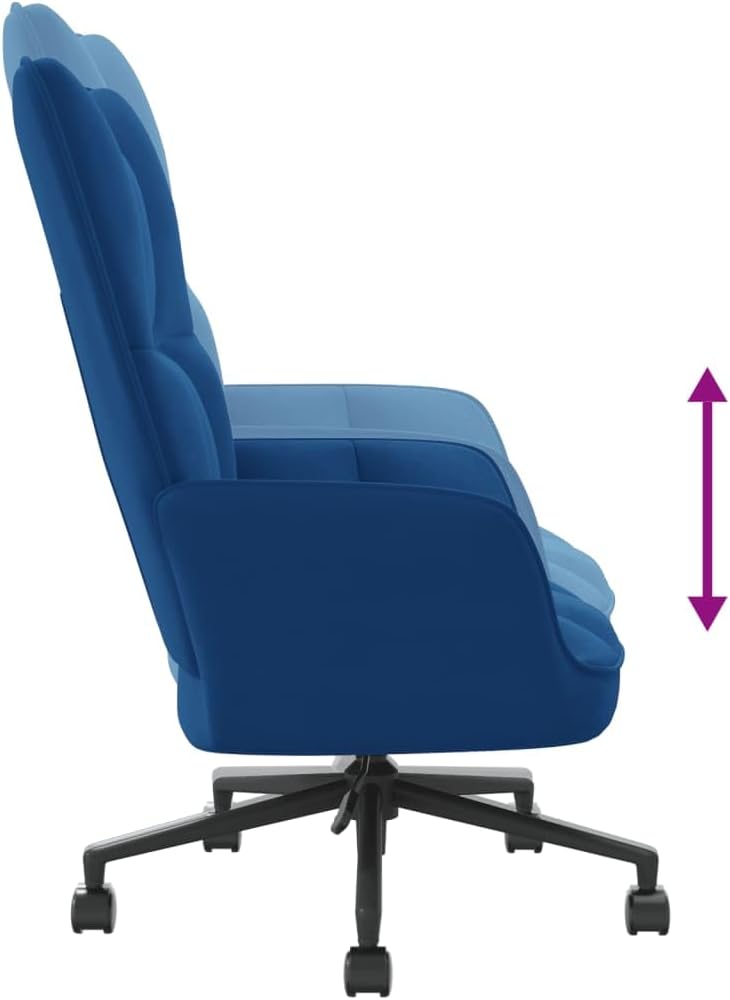 Accent Chair Arm Chair Living Room Chairs,Sleeper Sofa Relaxing Chair Blue Velvet,for Apartment Living and Home Office