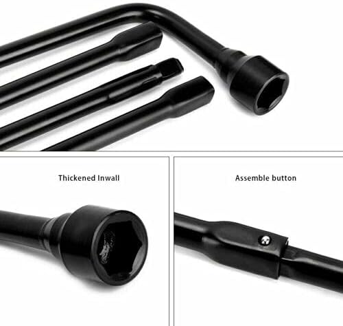 Truck Spare Tire Repair Tool Kit for Chevrolet GMC Silverado Sierra 1500 2500 3500 (2000-2014) with Scissor Jack 2 Ton Capacity with Speed Handle with Tire Lug Nut, Jack Hook, Extension Segments