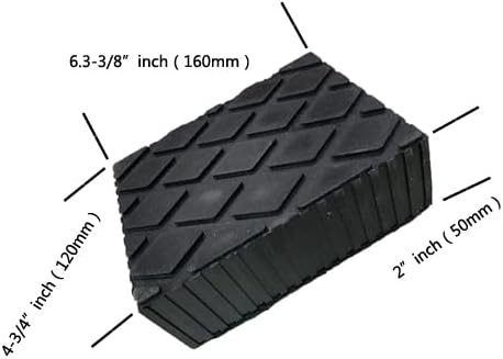 4 Pure Solid Universal Rubber Lift Pads, Used for car Lifts, Jacks, Frames 6-3/8" x 4-3/4" x 2" (160mm x 120mm x 50mm)