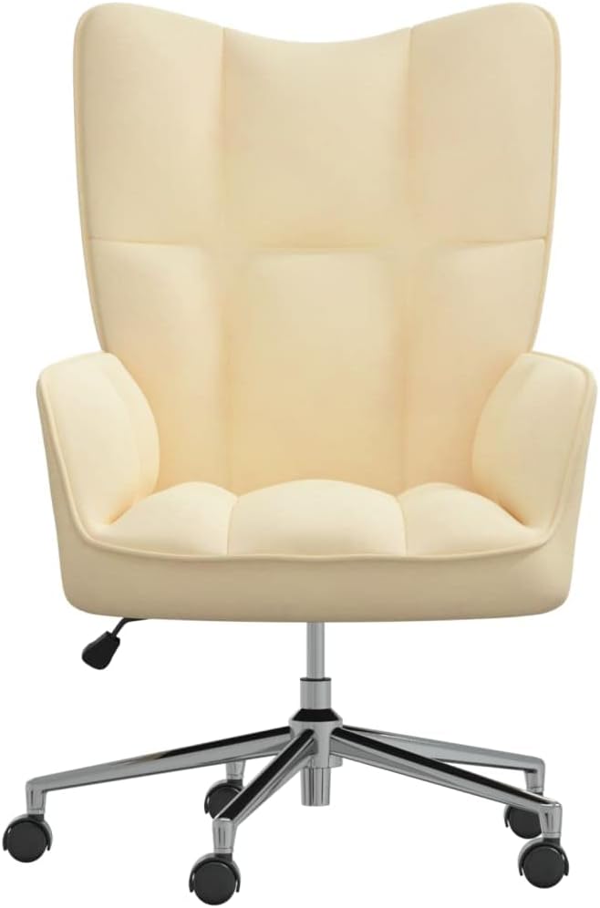 Accent Chair Arm Chair Living Room Chairs,Sleeper Sofa Relaxing Chair Cream White Velvet,for Apartment Living and Home Office