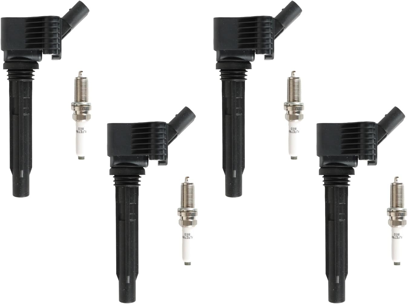 4PCS UF-764 Ignition Coils Pack & Iridium Spark Plugs Compatible with Hyundai Santa Fe 2019-2020 L4 2.4L & Kia Optima 2016-2020 L4 2.4L & Genesis G70 2019-2021 L4 2.0L