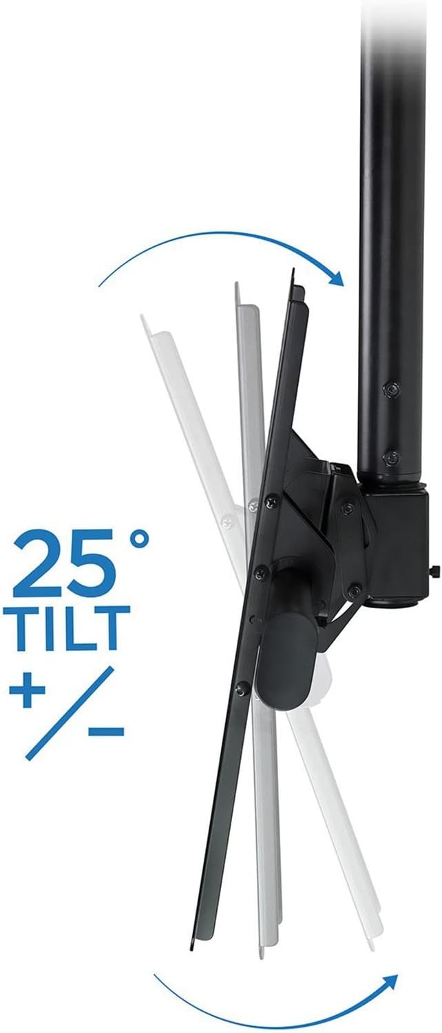 Tv Ceiling Mount Bracket-Adjustable Tv Wall Mount Bracket Fits 32-65 Inch 4K Tvs,Tv Wall Mount,Adjustable Height Telescoping Tilt and Swivel Flat Screen Display,Black,OneColor,100cm150cm