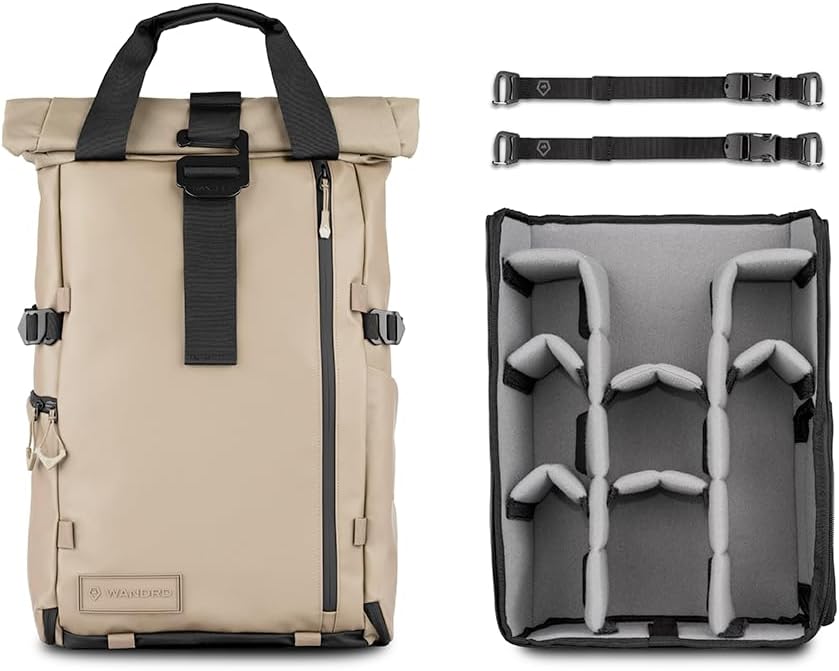 WANDRD All New PRVKE 21L V4: Camera Backpack and Photography Bundle - Weatherproof Travel and Photography Backpack, Bundle Includes 21L Bag, Camera Cube, Waist Straps, and Accessory Straps
