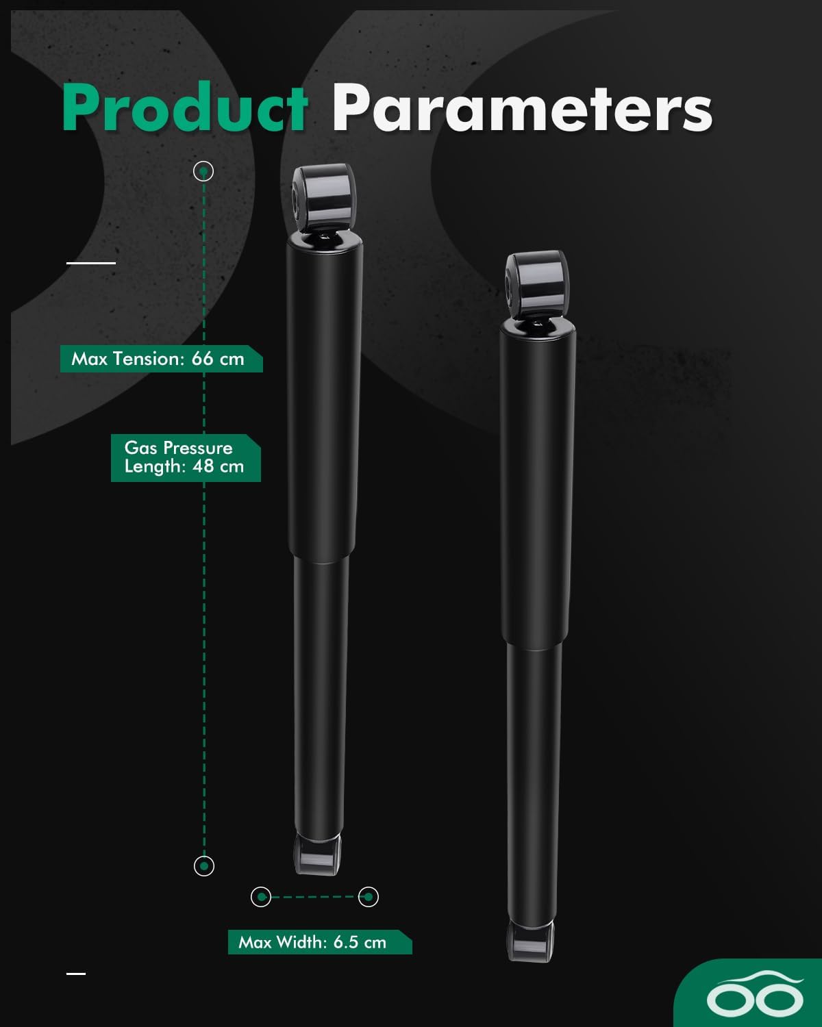 Shocks,SCITOO Rear Gas Struts Shock Absorbers Fit for 1999 2000 2001 2002 2003 2004 2005 2006 2007 for Chevy Silverado 1500,1994-2001 for Dodge Ram 1500,1994-2002 for Dodge Ram 2500 37150 Set of 2