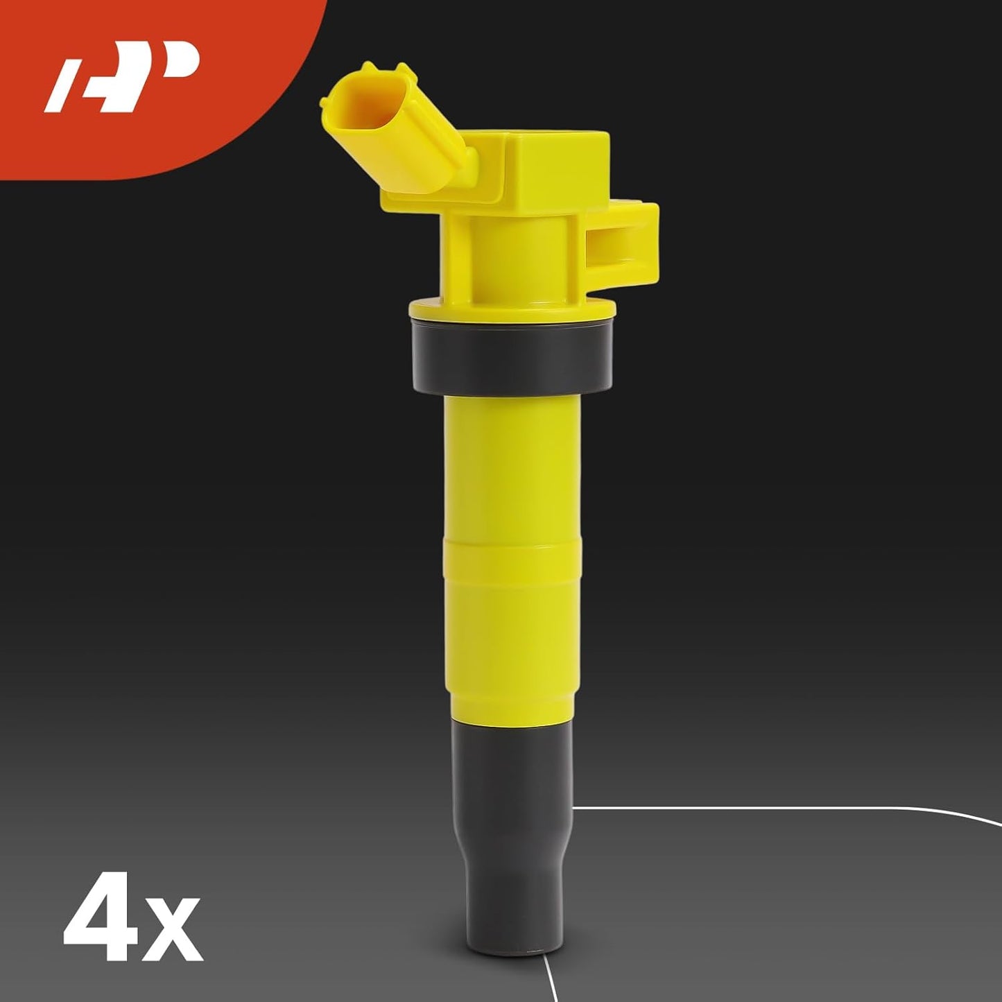 A-Premium (Yellow) Set of 8 Ignition Coil Pack and Iridium Spark Plugs Compatible with Hyundai Sonata 2011-2014, Santa Fe Sport 2013-2015 & Kia Optima 2011-2015, Sportage 2011-2016, 2.0L