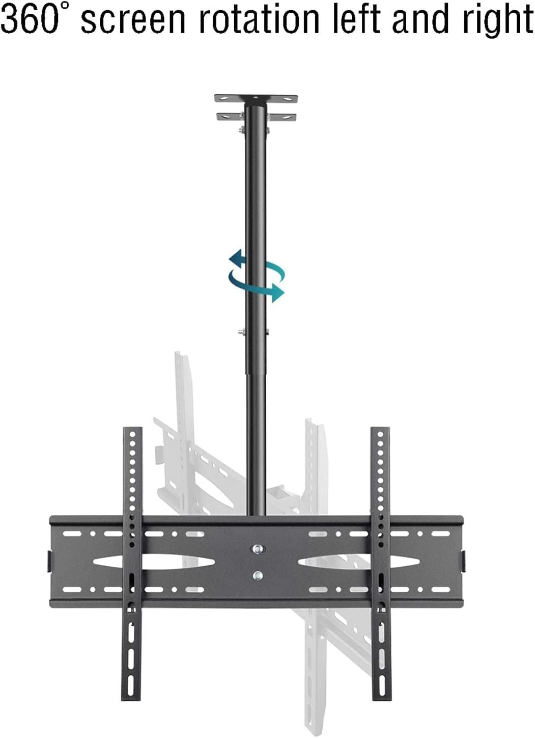 Adjustable Ceiling TV Mount for 45 60 Inch TVs Tilt & Swivel Multi Functional Black TV Bracket Perfect for Home Theater & Space Saving Solutions