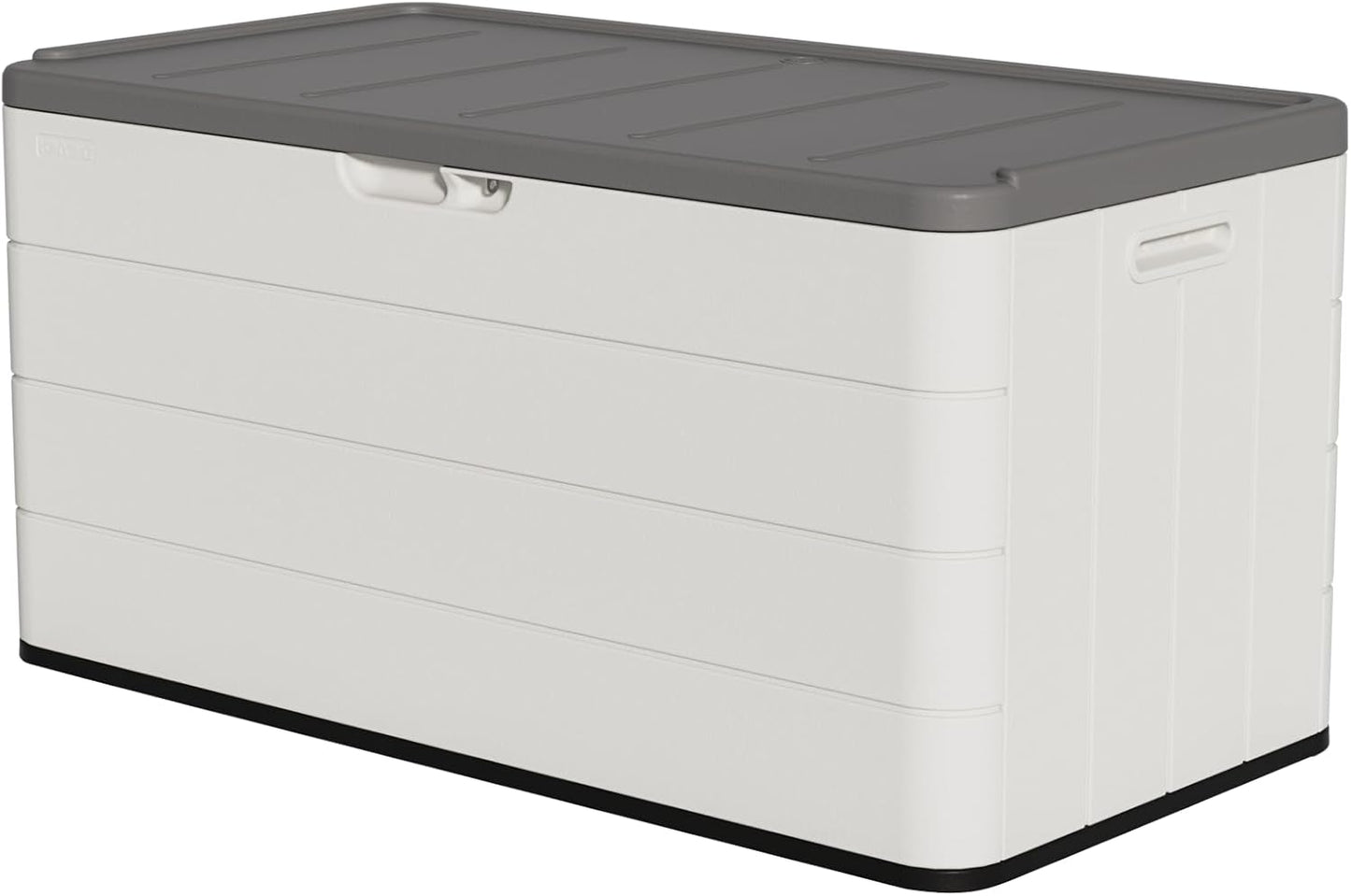 320 Gallon Outdoor Storage Box Waterproof Lockable Resin Deck Box Large, Patio Storage Bin for Pool Accessories Cushion Furniture, Garden Tools, UV-Resistant Outside Delivery Black