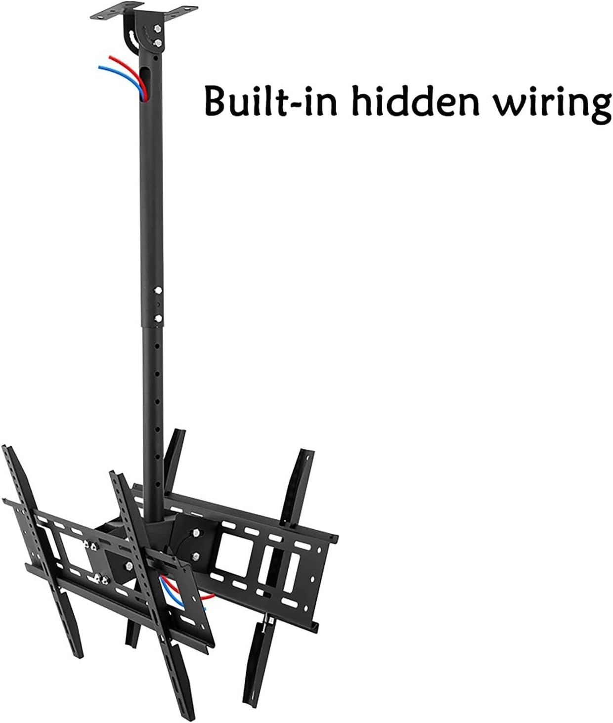 Universal TV Ceiling Mount, Dual TV Wall Mount for 32-55 Inch LED Screens, Tilt, Swivel & Height Adjustable Bracket, Easy to Assemble, 1.5-2m(3.5)