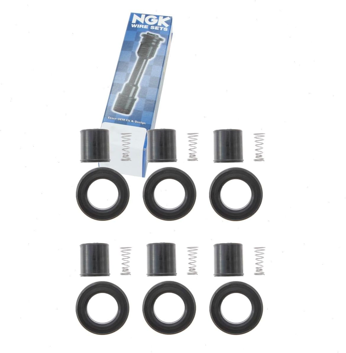 6 pc NGK Ignition Coil Boots compatible with Honda Odyssey 3.5L V6 1999-2017