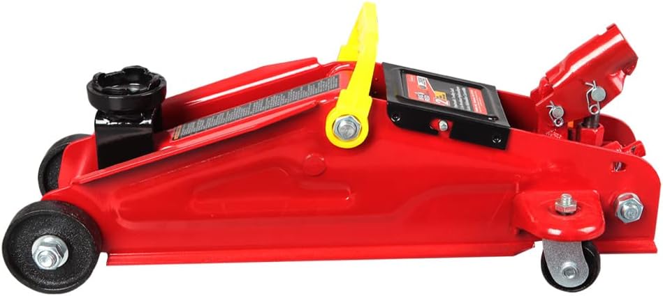 BIG RED TAM82012 Torin Hydraulic Trolley Service/Floor Jack with Blow Mold Carrying Storage Case, 2 Ton (4,000 lb) Capacity, Red