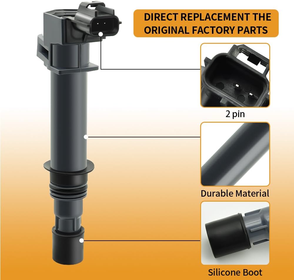 Set of 6 UF270 Ignition Coil with Iridium Spark Plug Compatible with 2000-2008 Dodge Dakota, 2004-2007 Ram 1500, 2000-2007 Durango,1999-2008 Jeep Grand Cherokee 4.7L V8