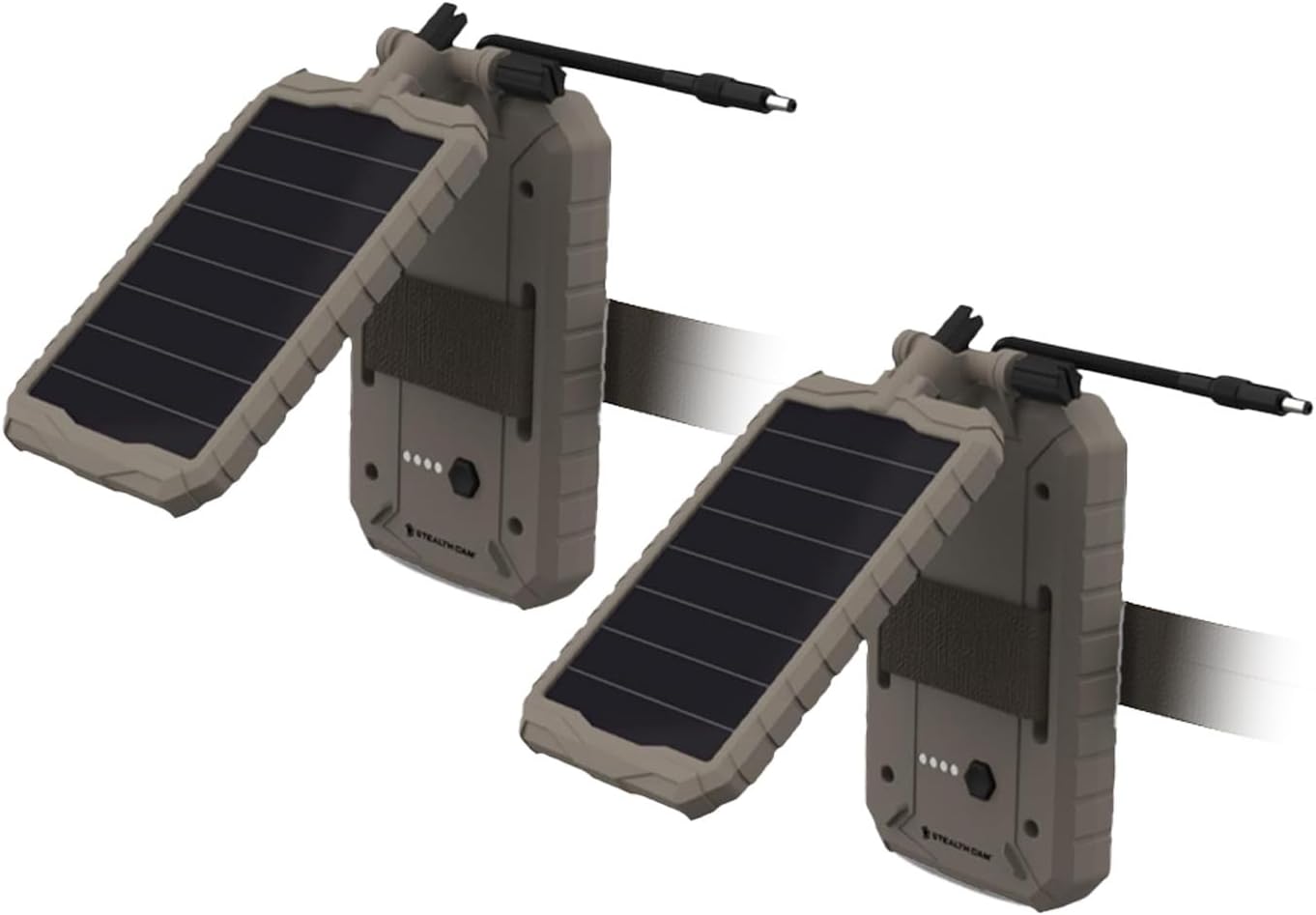 Stealth Cam Durable Sol-Pak Solar Battery Pack, 12V Solar Power Panel, Rechargeable Battery & 10ft Insulated Cable, Compatible with All Wireless/Cellular Trail Cameras - 3000 mAh
