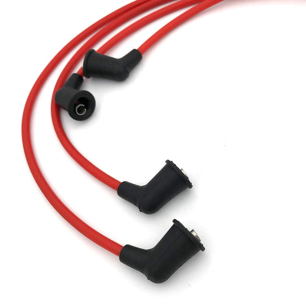 ADP Spark Plug Wires Ignition Conductor Cables Leads with High Performance Silicone Compatible with Certain Acura Honda Accord Civic CL EL Isuzu Oasis 1994-2002 1.6L 2.2L 2.3L H (4PCS)
