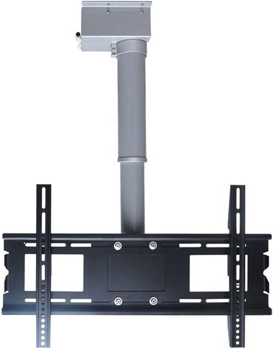 Adjustable Height Universal TV Stand with Motorized TV Mount Remote Control and Telescoping Ceiling Bracket for Large Screen 26 70 Inch TVs Two Installation Methods Metal Expansion