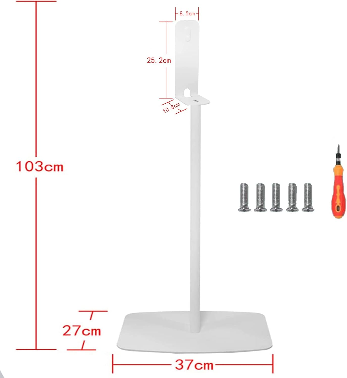 1 Pair White Speaker Stand for Sony HT-A9, Perfect Stand Setup for Easy and Secure Mounting of New HT-A9 Home Theater System Speaker