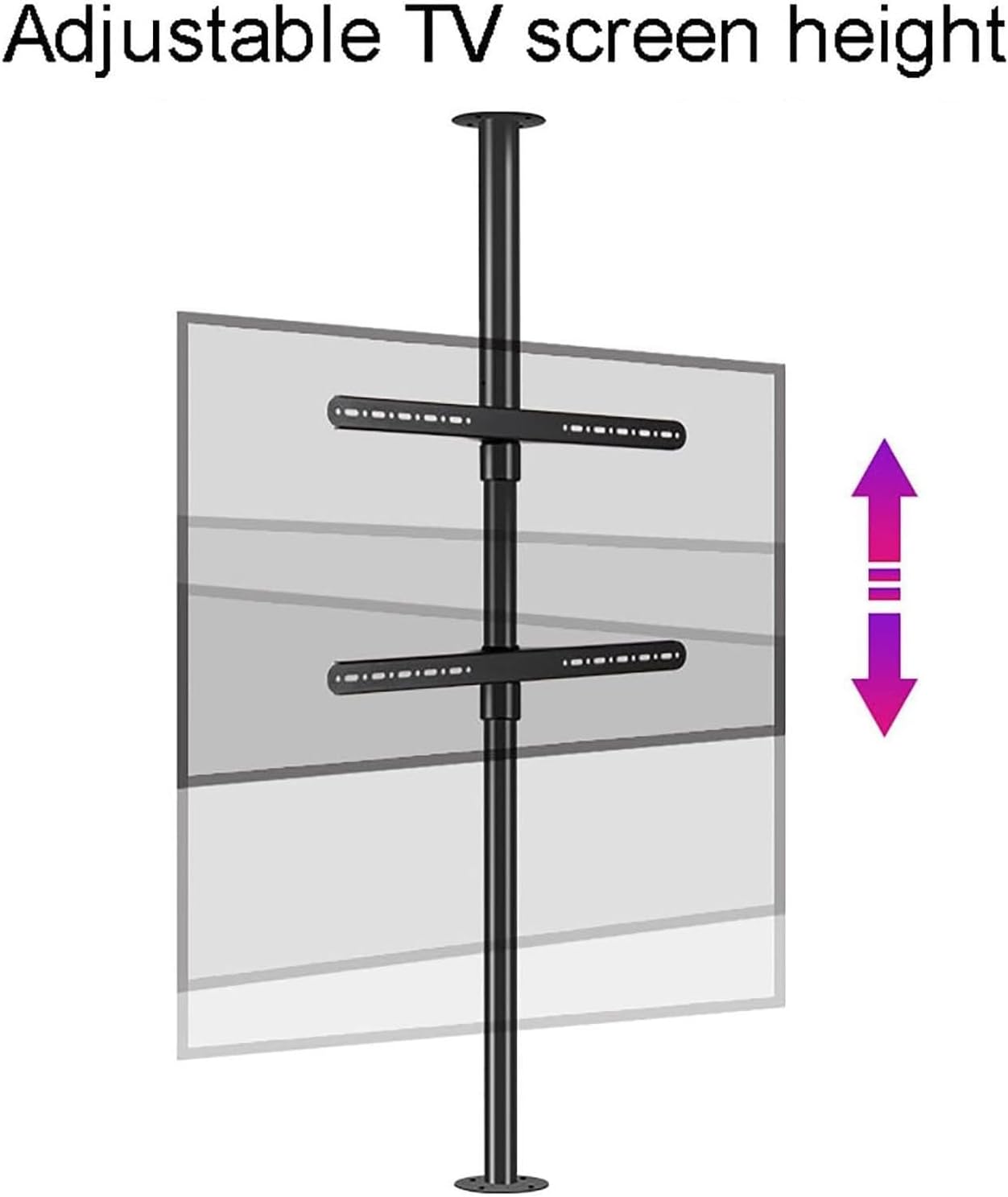 360° Rotating TV Wall Mount Adjustable Ceiling TV Stand for 32 75 Inch LED Screens Partition Rack with Swivel Base Ideal for Home Entertainment and Space Saving.