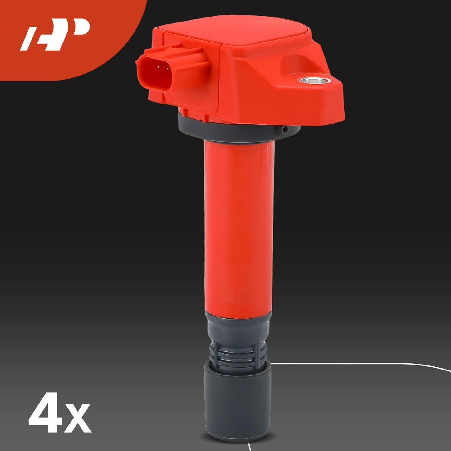 A-Premium (Red) Set of 8 Ignition Coil Pack and Iridium Spark Plugs Compatible with Honda Civic 2006-2011 1.8L, Replace# 30520RNAA01, 099700101