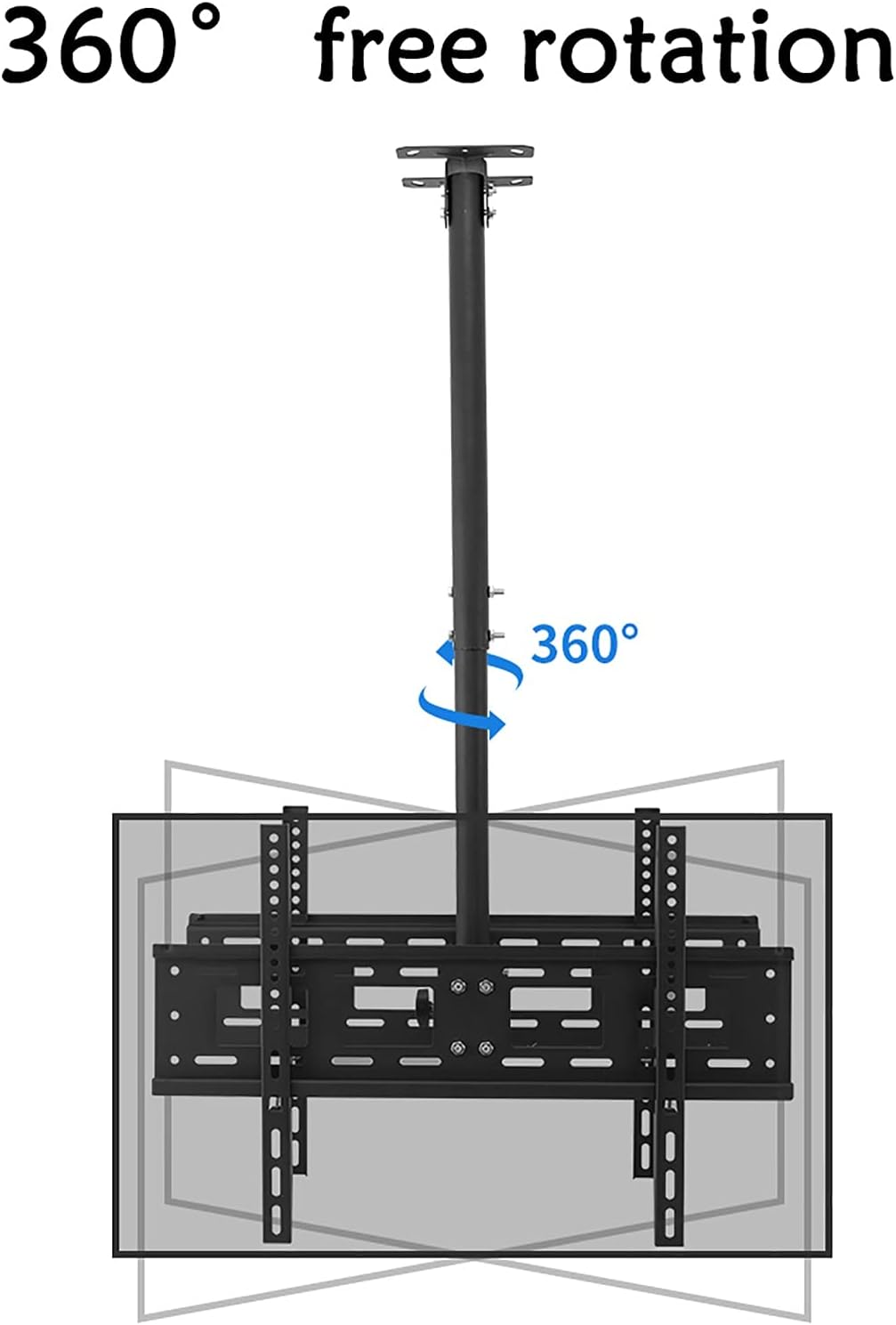 Universal TV Stand tv Wall Mount Dual TV Ceiling Mount, Fits 32-55inch LED Sn Display, Tilt, Swivel and Height Adjustable TV Bracket, Easy to Assemble (Size : 0.5-1m)