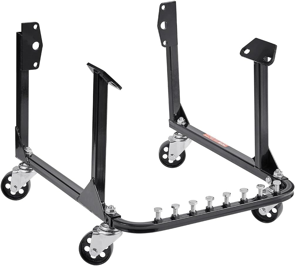 VEVOR Engine Stand, 750 LBS Load Capacity Engine Motor Stand, Heavy-Duty Steel Motor Holder with 4 Swivel Casters and 4 Hook Positions, Suitable for BB-Chevy and GEN-1 SB-Chevy Engines