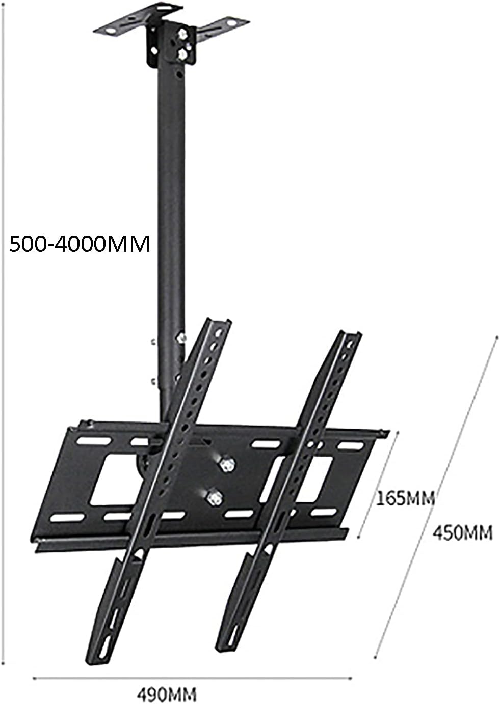 TV Stand, Wall Mount Ceiling Mount, Adjustable Tilt Swivel TV Bracket, Max VESA 400x400mm, Loading 132 Lbs, Size 1.52m
