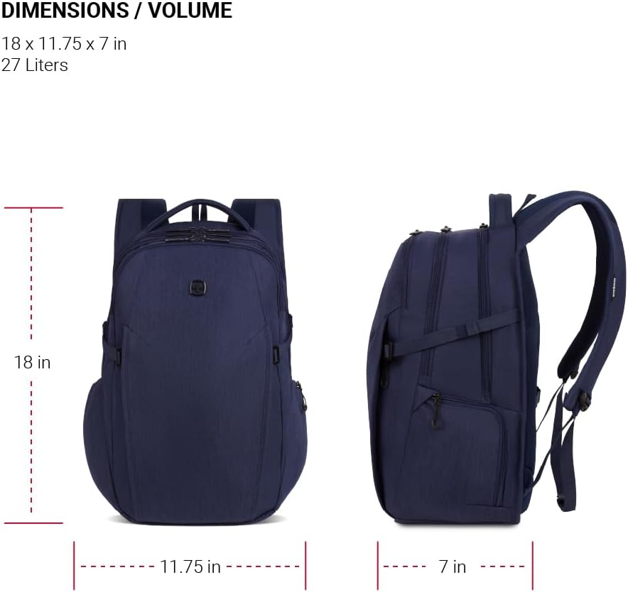 SwissGear VersaMax, Navy Heather, 18-Inch
