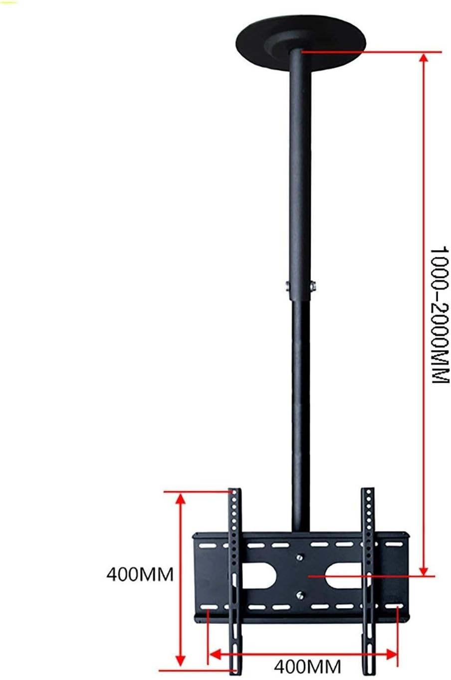 Adjustable Ceiling TV Mount, Full Motion 360° Rotation, Height Adjustable, Ceiling Wall Installation(1.5m)