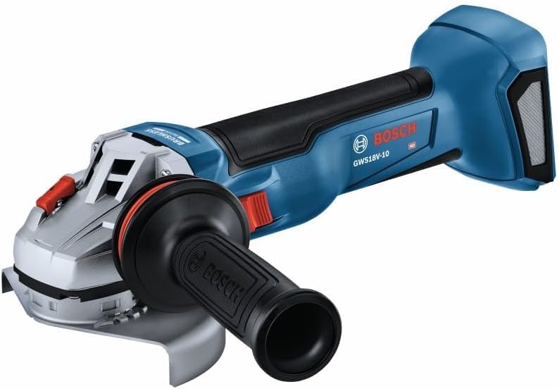 BOSCH GWS18V-10N 18V Brushless 4-1/2 – 5 In. Angle Grinder with Slide Switch (Bare Tool)
