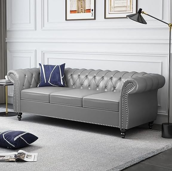 AVZEAR Modern Upholstered Accent Chair, Mid-Century Modern Armchair Single Sofa Chair, Tufted Lounge Reading Chair with Pillow for Living Room, Bedroom, Office (White)
