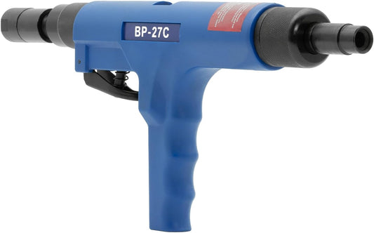 BluePoint Fasteners .27 Caliber Strip Semi-Automatic Feeding Low-Velocity Powder Actuated Ceiling Tool – Model BP-27C. Efficient and precise fastening for overhead applications.