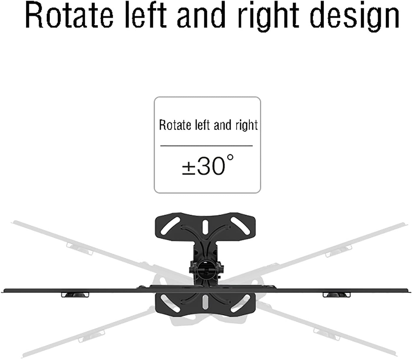 TV Stand,tv Wall Mount Ceiling TV Mount Bracket, 30° Rotate Left and Right TV Mount, Fits Most 32-65 Inch LCD Flat Screen Tvs, Max 600x400mm,2.5m(2.5m)