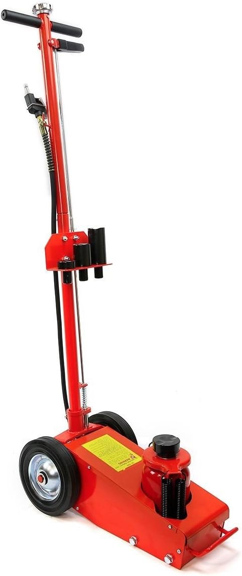 XtremepouwerUS 35-Ton Air Hydraulic Floor Jack Truck Lift Jacks Service Repair Lifting Tool Wheels w/Extension Adapters Set