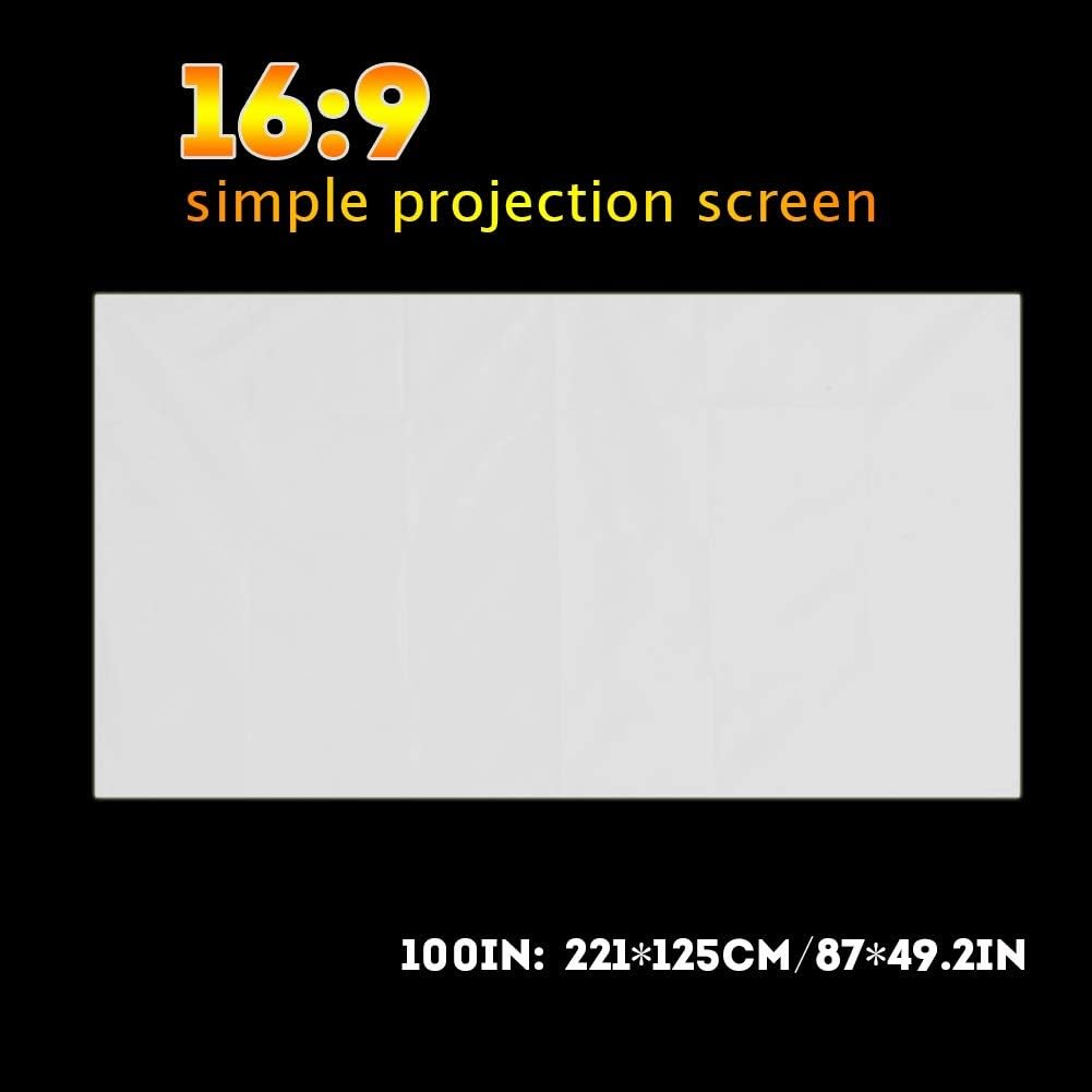 1pc Translucent Screen Portable Projection Screen Projector Curtain Screens for -Air Cinema(120inch)