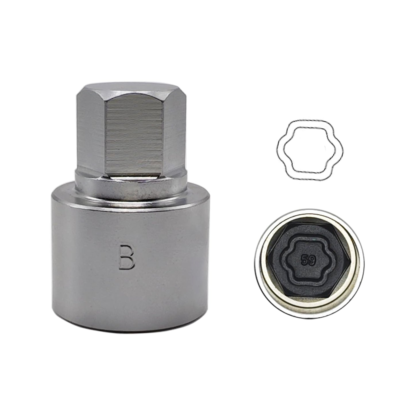 22PCS Wheel Locking Nut Key Kit Compatible with BMW Series, Wheel Lock Nut Socket Adapter Set, Anti-Theft Lug Removal Tool, Anti-Theft Screw Remover Hand Repair Tool