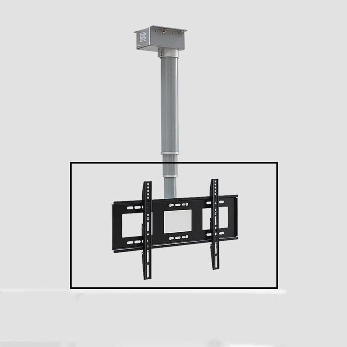 Adjustable Height Electric TV Lift with Remote Control - Motorized TV Mount - Ceiling TV Mount Bracket,2 Installation Methods,Fits 26-70 Inch Low Profile TVs,30cm