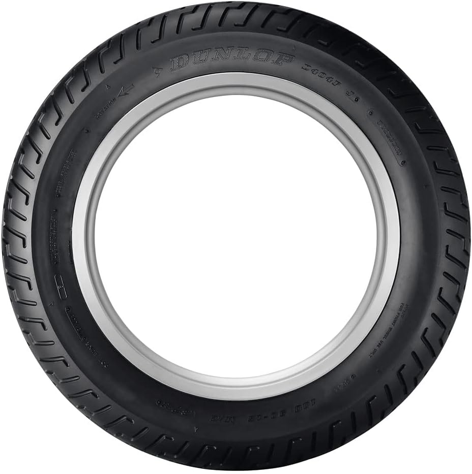 130/90-16 (67H) Dunlop D404 Front Motorcycle Tire Black Wall for Yamaha V-Star Classic XVS1100A 2000-2009